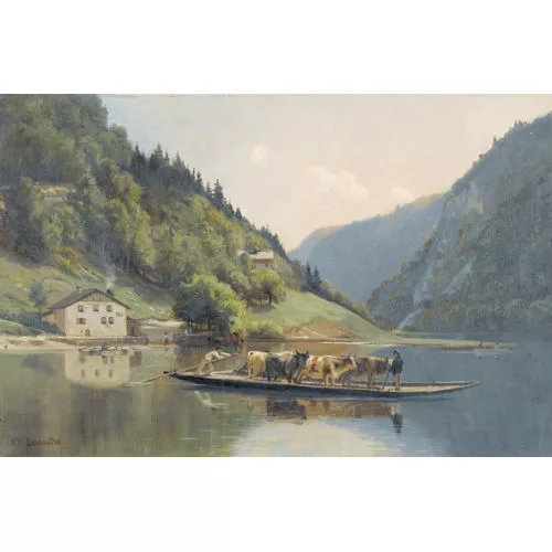 Nathanaël Lemaitre — Die Viehfähre in den Alpen.