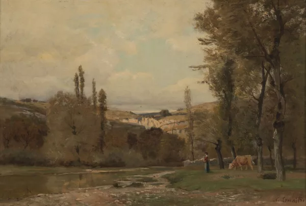 Nathanaël Lemaitre — Au bord du fleuve ( Le Doubs ?),