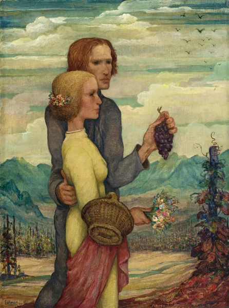 Nicolas — "Couple à la grappe de raisin",