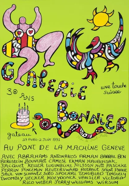 Niki de Saint Phalle — Affiche des 30 ans de la Galerie Bonnier