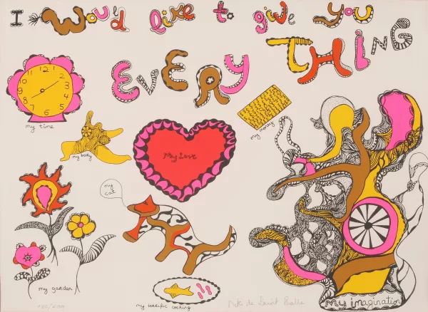 Niki de Saint Phalle — I would like to give you everything