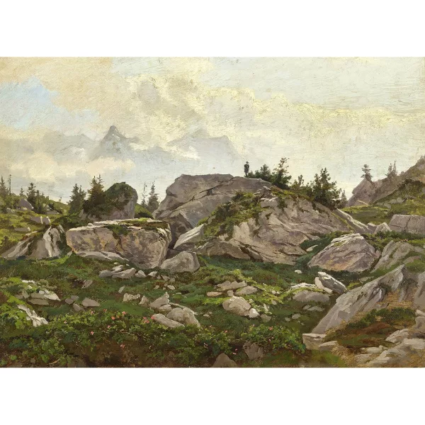 Niklaus Pfyffer von Altishofen — Felsige Gebirgslandschaft.