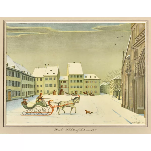 Niklaus Stoecklin — "Basler Schlittenfahrt um 1900".