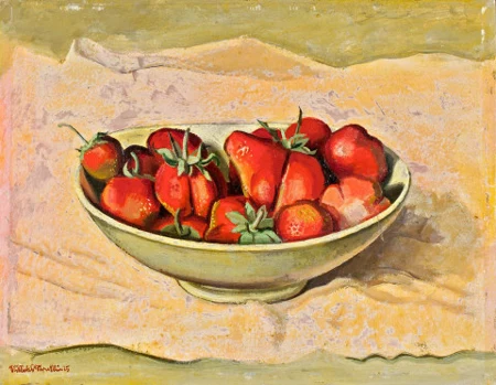 Schale mit Erdbeeren, 1925