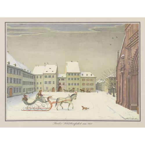 Niklaus Stoecklin — "Basler Schlittenfahrt um 1900".