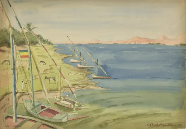 Niklaus Stoecklin — Hafen von Wadi Halfa (Ägypten)