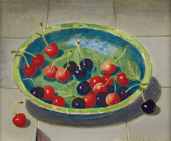 Niklaus Stoecklin — Stillleben mit Kirschen, 1970