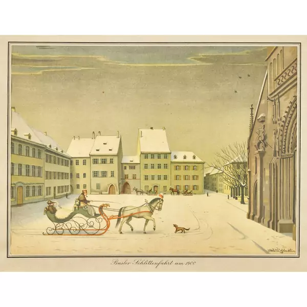 "Basler Schlittenfahrt um 1900"