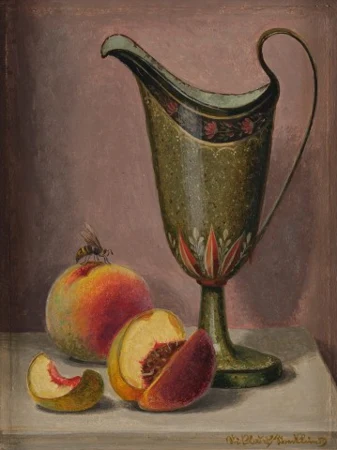 Stillleben mit Pfirsich und Wespe, 1959