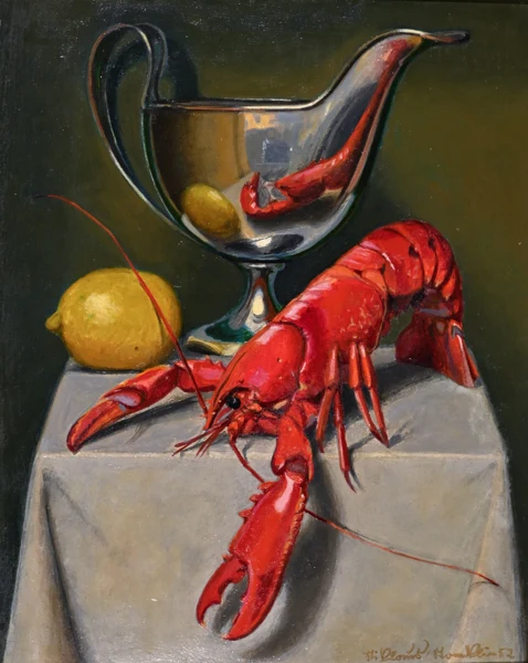 Niklaus Stoecklin — Stillleben mit Hummer und Zitrone, 1952
