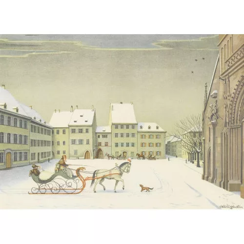 Niklaus Stoecklin — "Basler Schlittenfahrt um 1900".