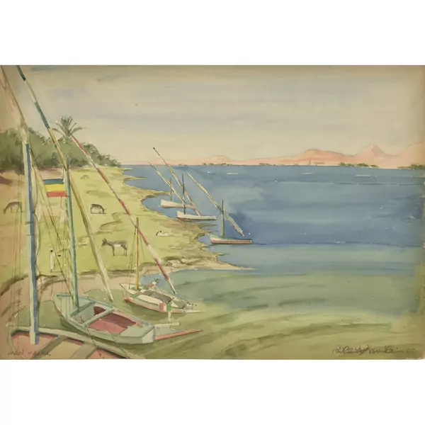 Niklaus Stoecklin — Hafen von Wadi Halfa (Ägypten) — Galerie Kornfeld