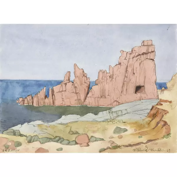 Niklaus Stoecklin — An der Küste von Arbatax in Sardinien — Galerie Kornfeld