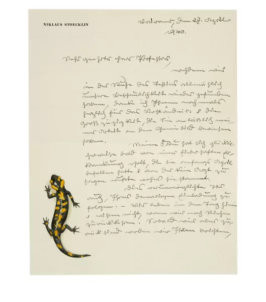 Niklaus Stoecklin — Handschrifltiche Briefe — Galerie Kornfeld