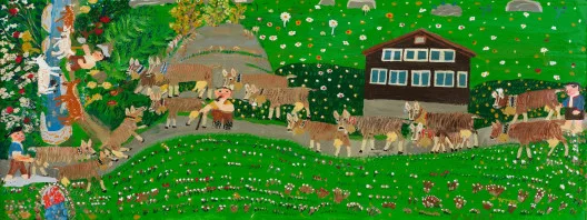 Niklaus Wenk — Ziegenherde nach Schafboden, 1994