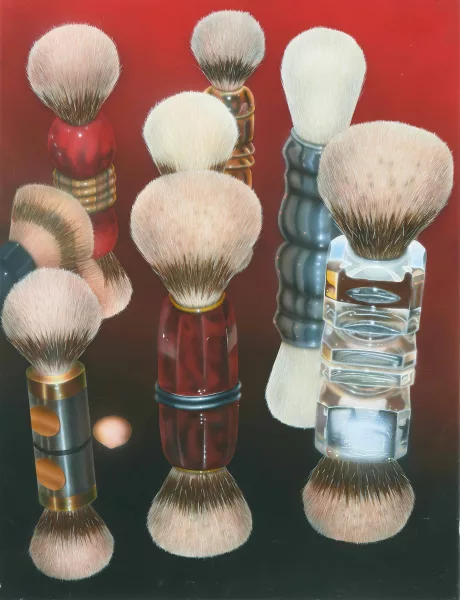 Nolde Bänziger — Shaving brushes red