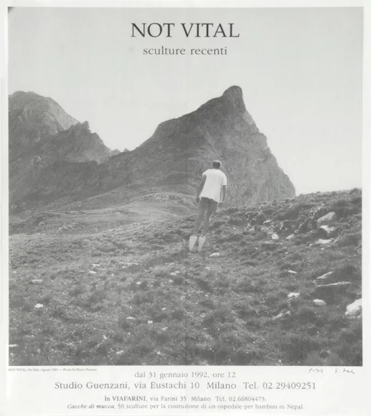 Not Vital — 2 Plakate: Sculture recenti, Studio Guenzani, Milano, 1992; Cow Dung, Wooster Gardens, New York, 1993