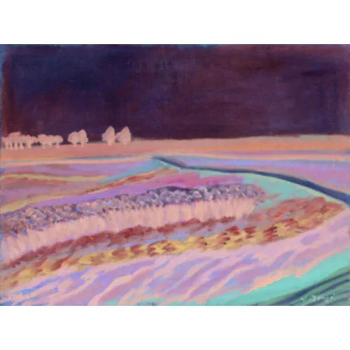 Numa Donzé — Herbstliche Feldlandschaft.