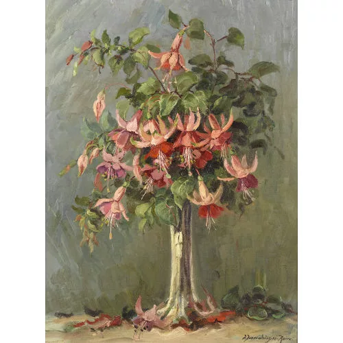 Olga Derendinger-Roux — Stillleben mit Fuchsien.