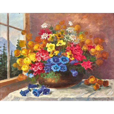Bouquet mit Alpenblumen