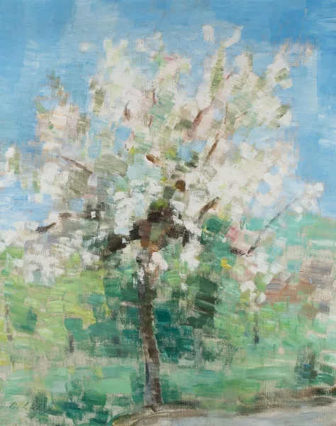 Oscar Lüthy — Blühender Kirschbaum, 1927