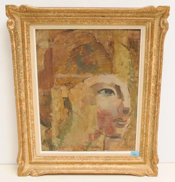 Oscar Lüthy — Mädchenkopf, Profil", 1905