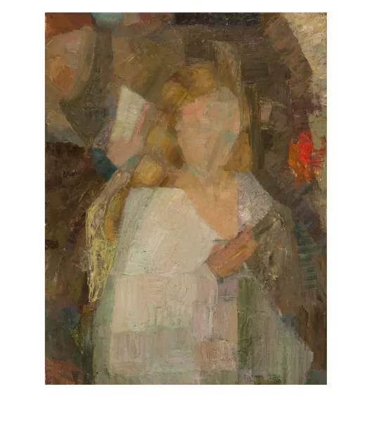 Oscar Lüthy — Junge Frau im weissen Kleid