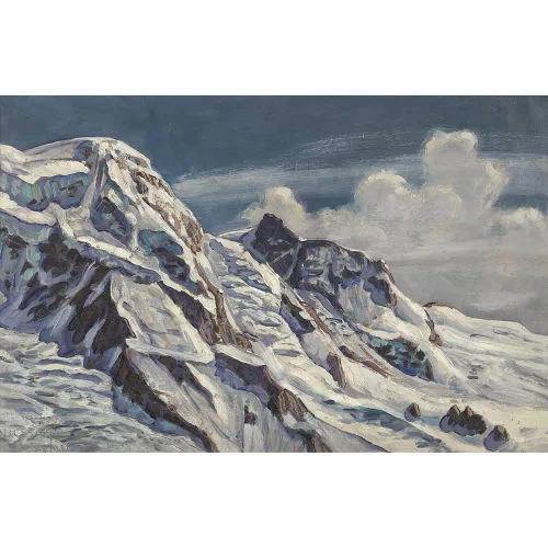 Oscar Nussio — "Breithorn und Kleinmatterhorn vom Gornergrat".