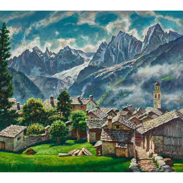 Soglio mit Piz Badile
