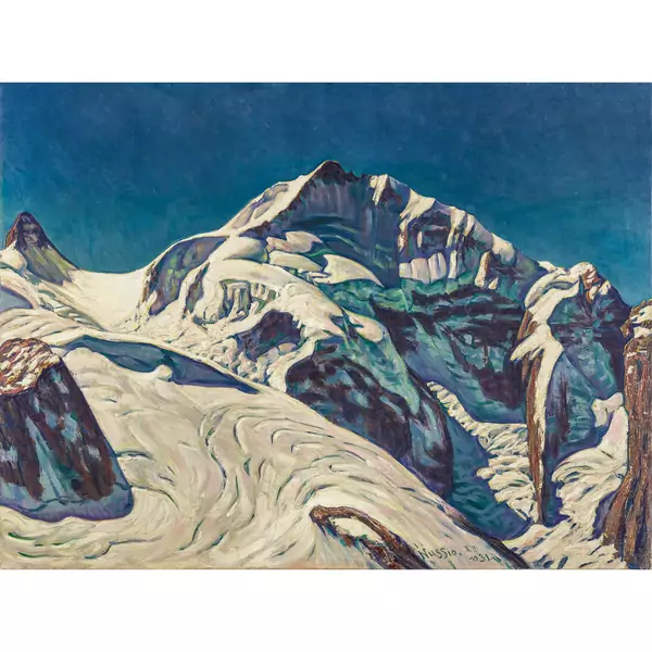 Piz Bernina mit dem Morteratschgletscher