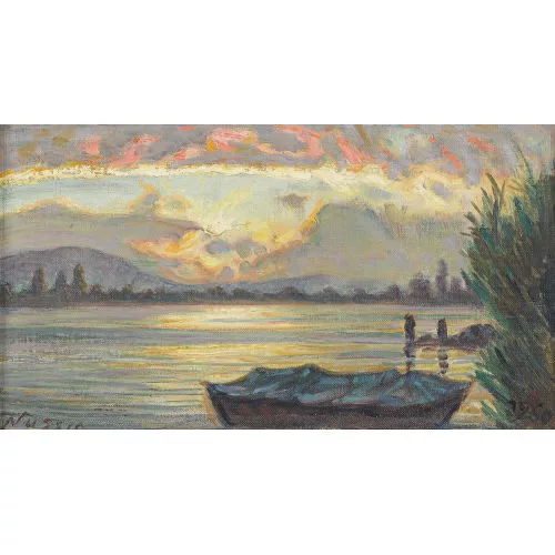 Oscar Nussio — "Greifensee am Abend".