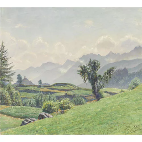 Oscar Nussio — Sommerliche Alpansicht.