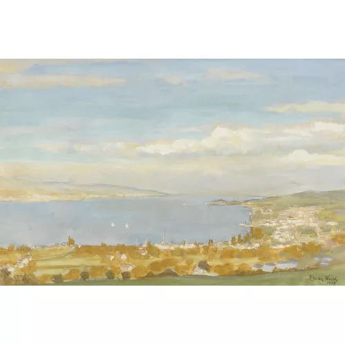 Oscar Weiss — Herbstliche Ansicht des Zürichsees.
