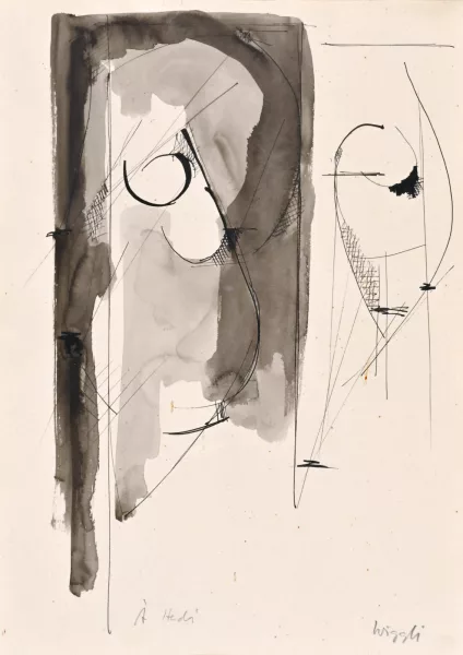 Oscar Wiggli — 2 Werke: Ohne Titel