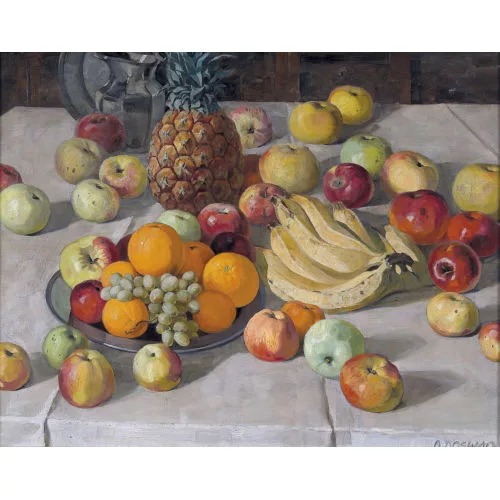 Oskar Doswald — Stillleben mit Früchten.