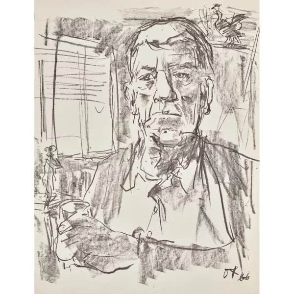 Oskar Kokoschka — "Selbstbildnis mit Statuette".