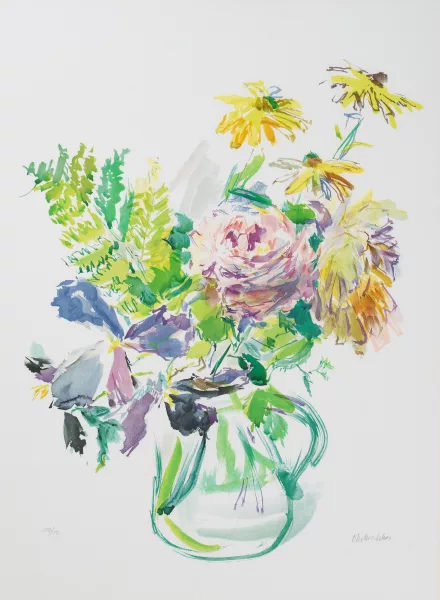 Oskar Kokoschka — Sommerblumen in Glaskrug