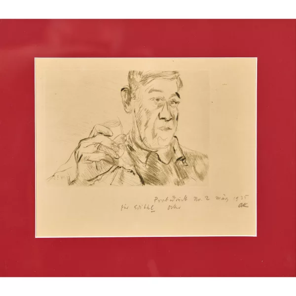 Oskar Kokoschka — "Selbstbildnis mit Glas".