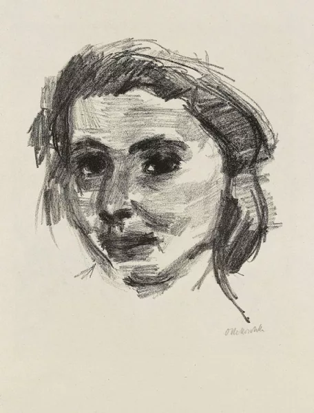 Oskar Kokoschka — Mädchenkopf