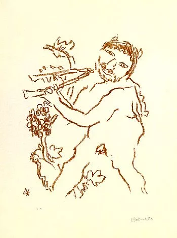 Oskar Kokoschka — Pan mit Panflöte