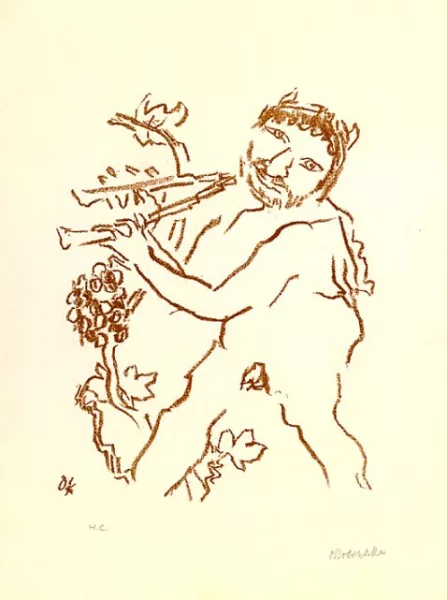 Oskar Kokoschka — Pan mit Panflöte