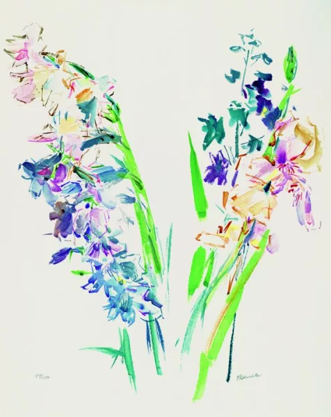 Oskar Kokoschka — Lilien und Rittersporn