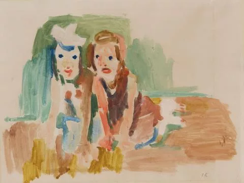 Oskar Kokoschka — Zwei Kinder (zwei Mädchen)