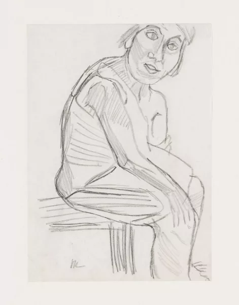 Oskar Kokoschka — Sitzender weiblicher Akt