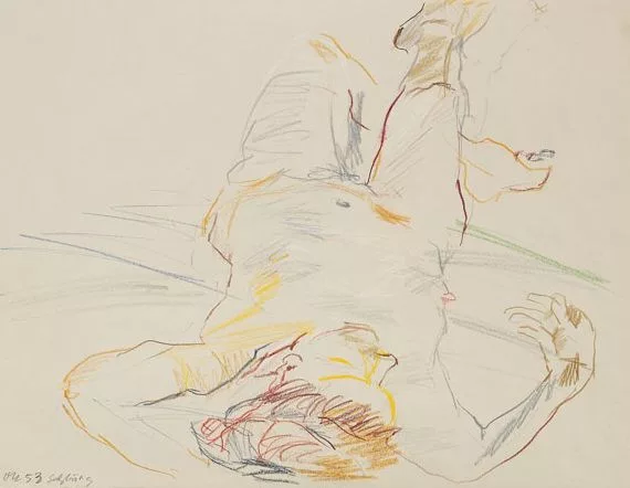 Oskar Kokoschka — Liegender weiblicher Akt