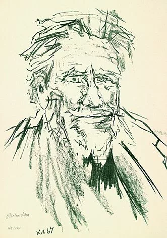 Oskar Kokoschka — Ezra Pound "The Seafarer"
