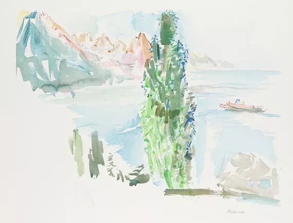 Oskar Kokoschka — Genfer See Landschaft