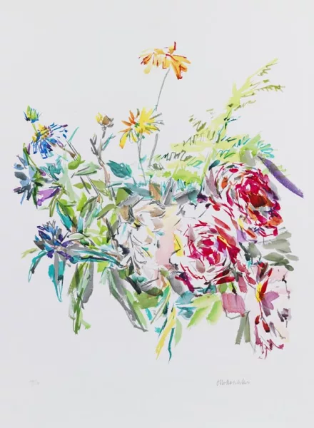 Oskar Kokoschka — Sommerblumen mit Rosen