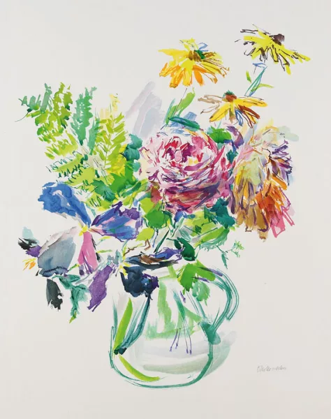 Oskar Kokoschka — Sommerblumen im Glaskrug