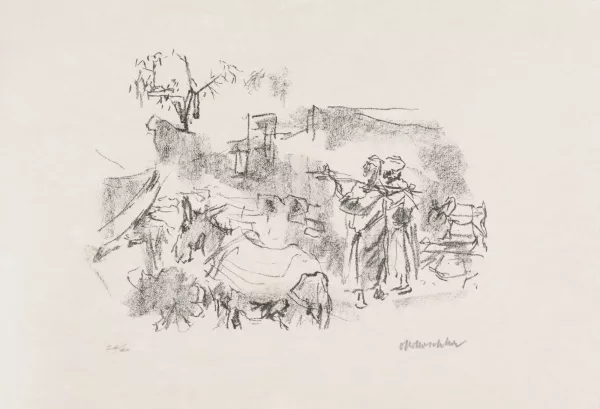 Oskar Kokoschka — 2 Blätter: Bergstrasse von Ourzazate (2), aus "Marrakesch", 1965/1966